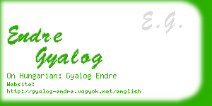 endre gyalog business card